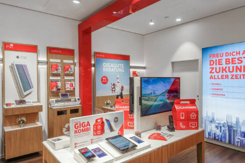 Innenansicht Vodafone-Shop Zwickau